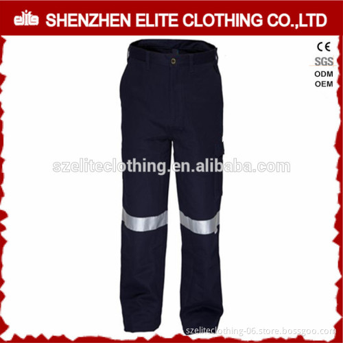 Winter Black Cotton High Visibility Construction Work Uniforms Pants